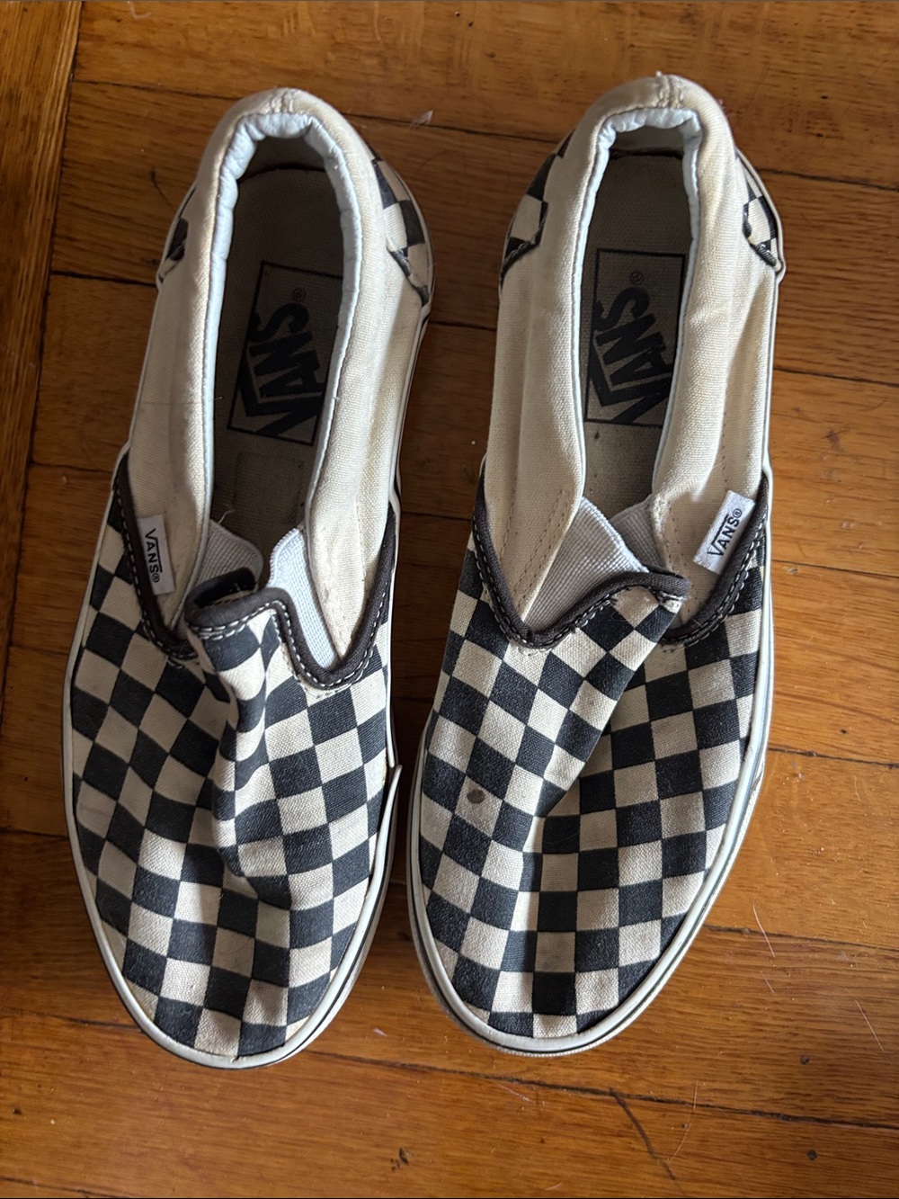 Vans Checkerboard Slip-On Sneakers - Black & White